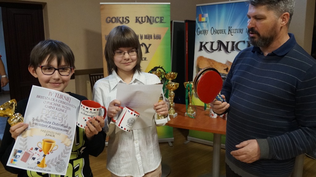 Turniej Brydża dla Debiutantów o Puchar Wójta Gminy Kunice