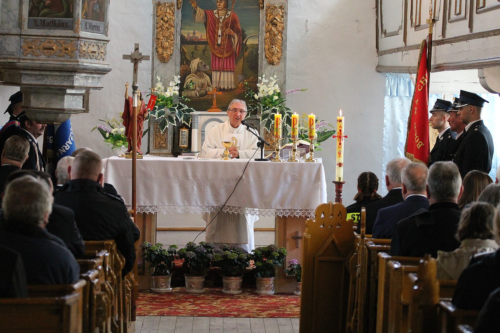 W Miłogostowicach świętowali w tym roku strażacy z gminy Kunice