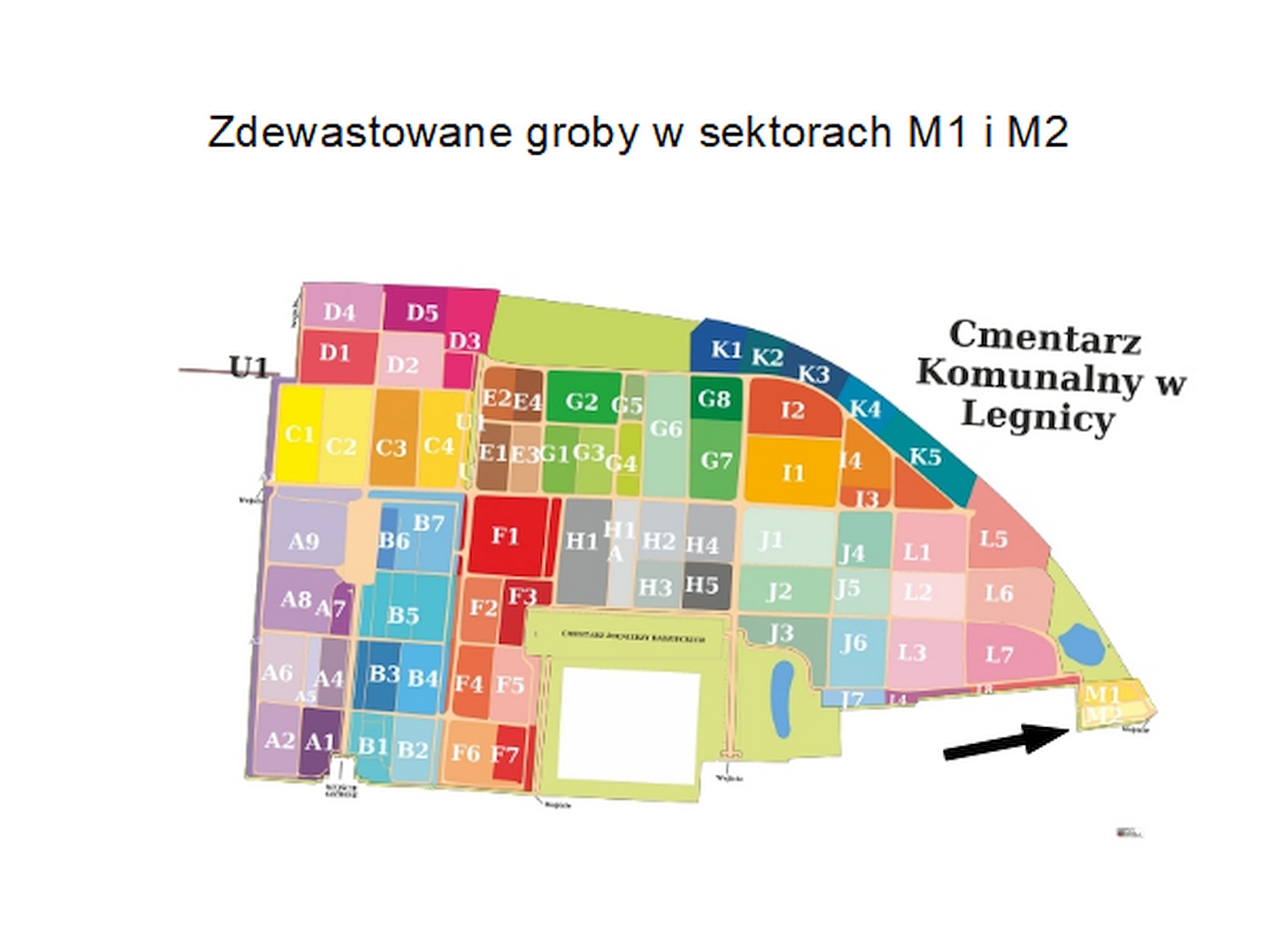 Wandale zniszczyli nagrobki na cmentarzu komunalnym w Legnicy