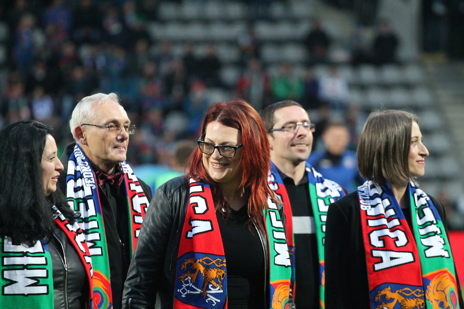 Kibice podczas meczu Miedzi Legnica ze Śląskiem Wrocław