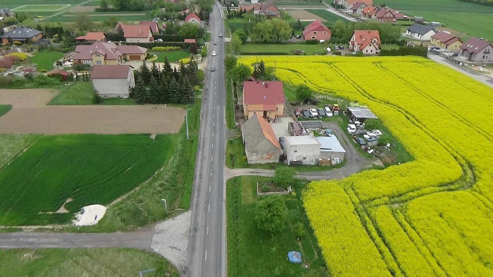 Koskowice z lotu ptaka. Zobacz jak wyglądają na wiosnę
