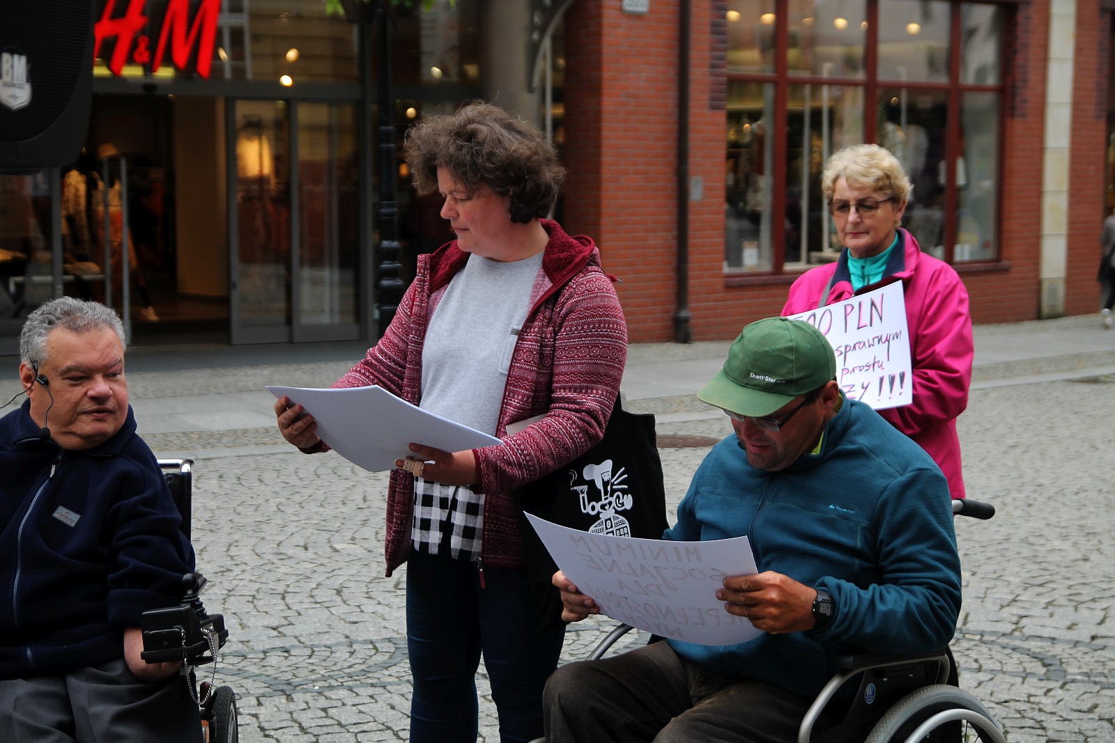 W czwartek odbył się protest wspierający niepełnosprawnych