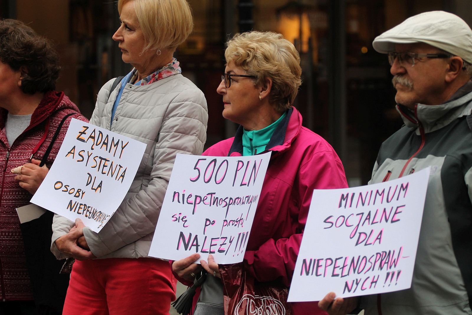 W czwartek odbył się protest wspierający niepełnosprawnych