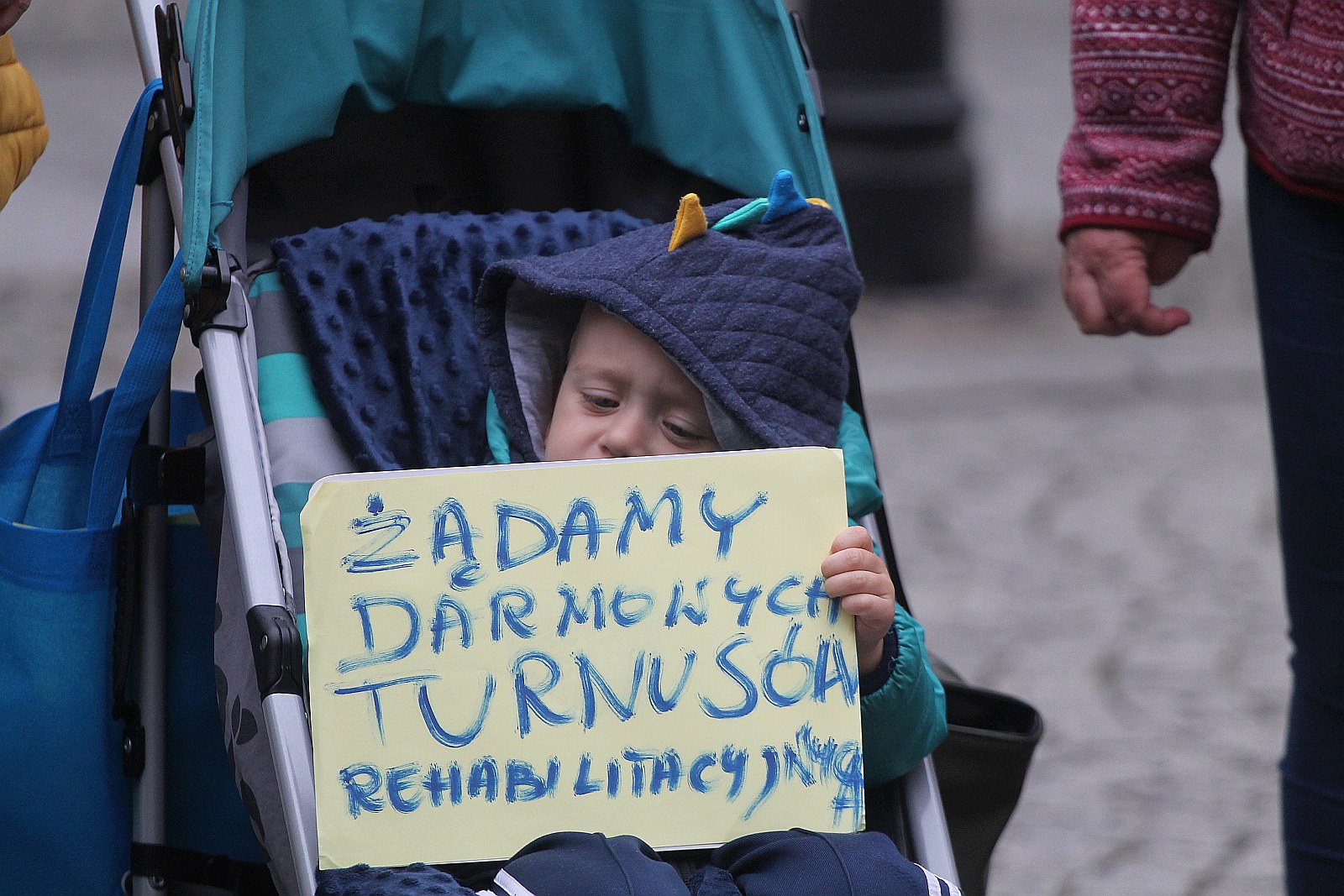 W czwartek odbył się protest wspierający niepełnosprawnych