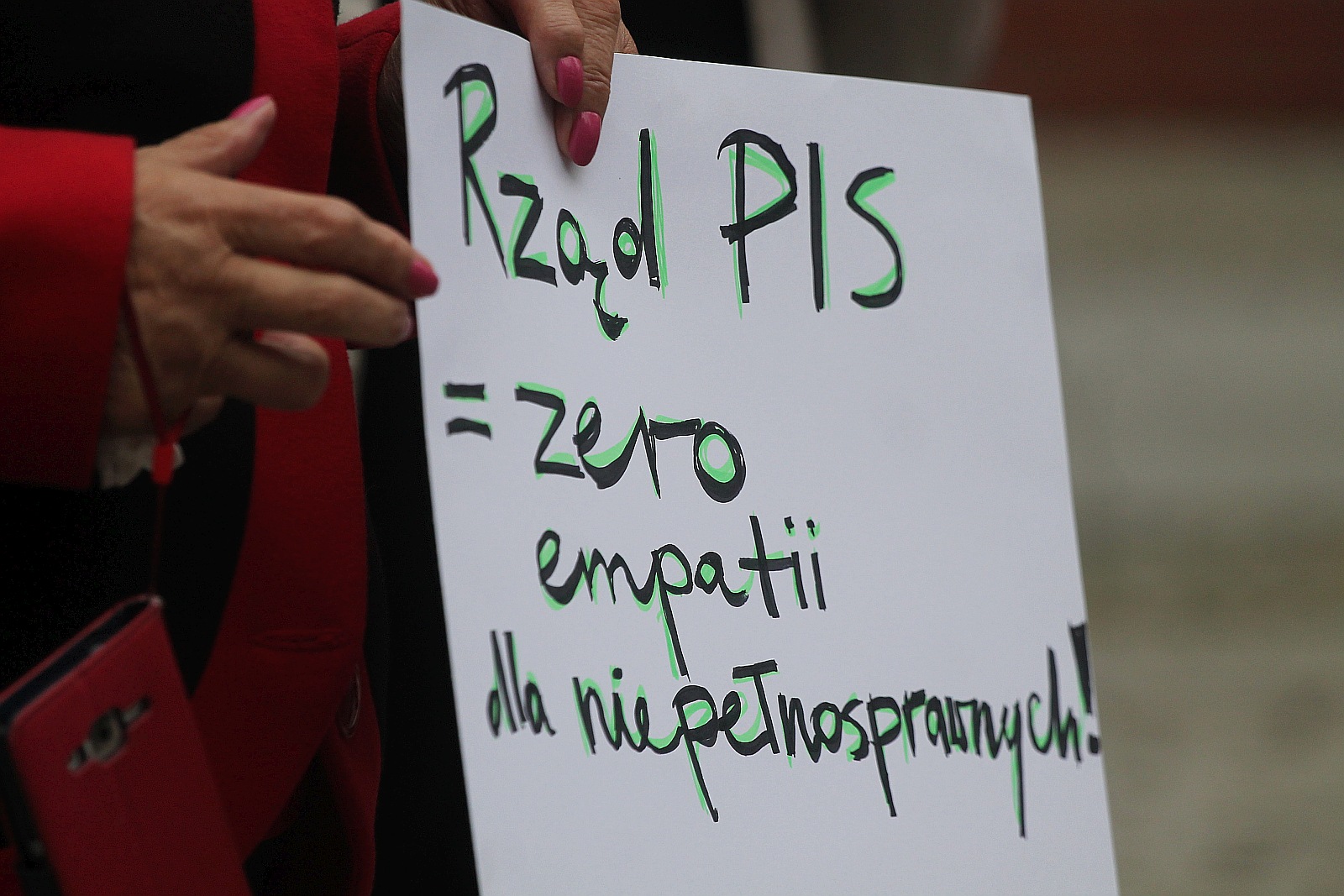 W czwartek odbył się protest wspierający niepełnosprawnych