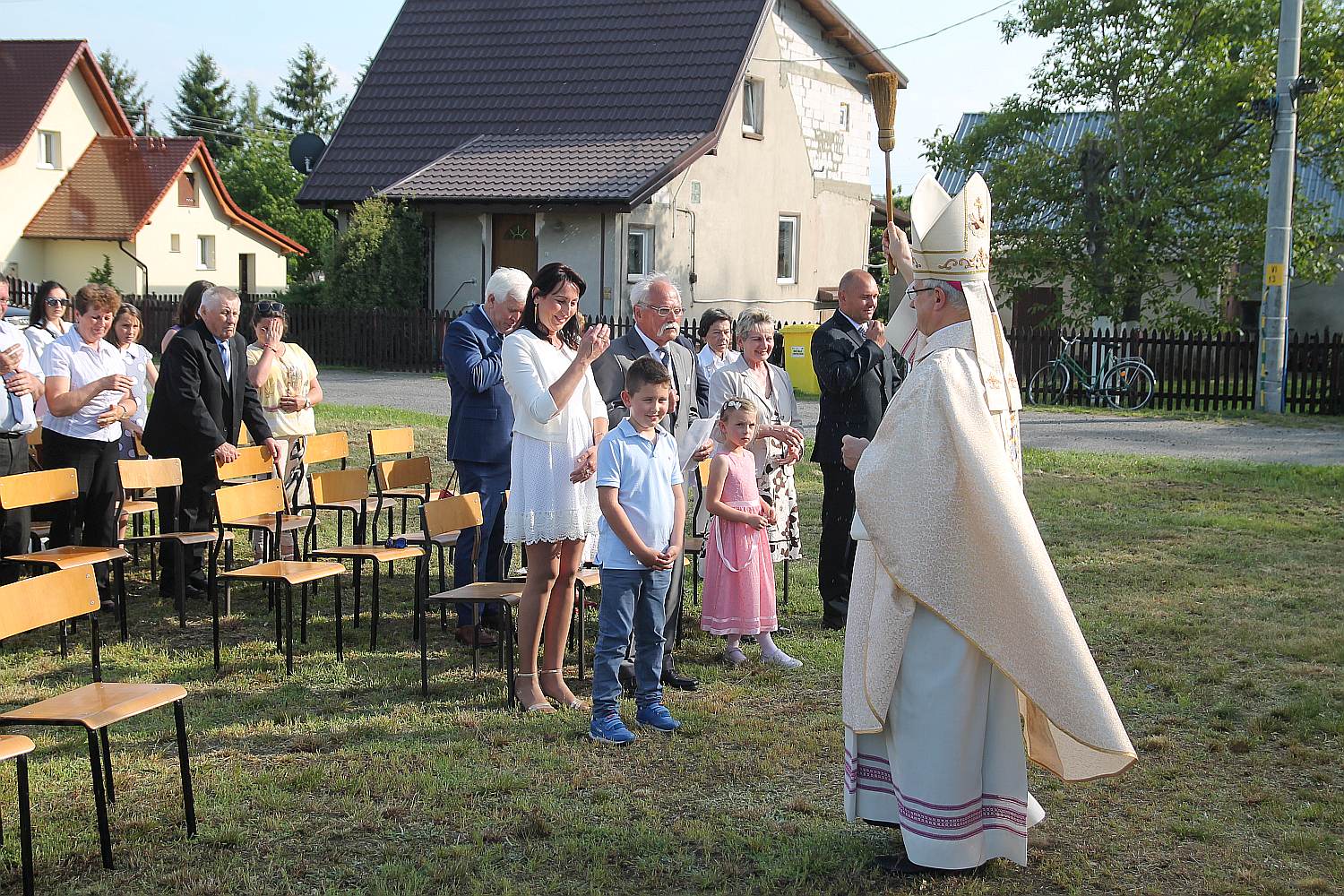 Poświęcenie kamienia węgielnego pod budowę kościoła