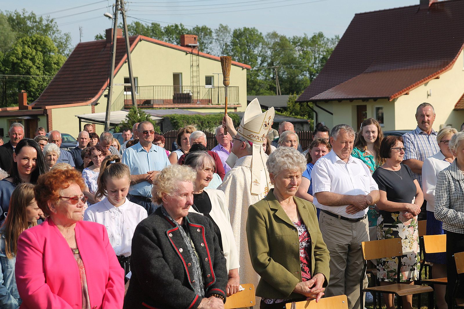 Poświęcenie kamienia węgielnego pod budowę kościoła