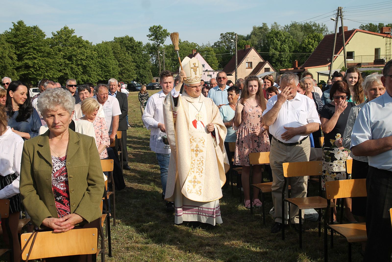 Poświęcenie kamienia węgielnego pod budowę kościoła