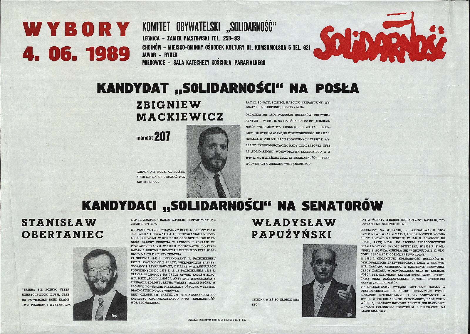 Kampania wyborcza i plakaty KO Solidarność