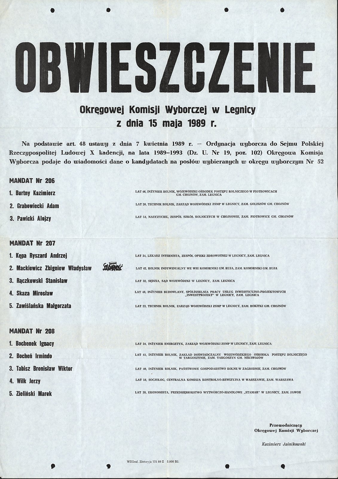 Kampania wyborcza i plakaty KO Solidarność