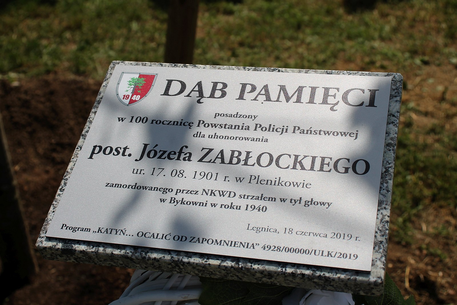 Dęby Pamięci poległych policjantów będą rosły w Parku Bielańskim