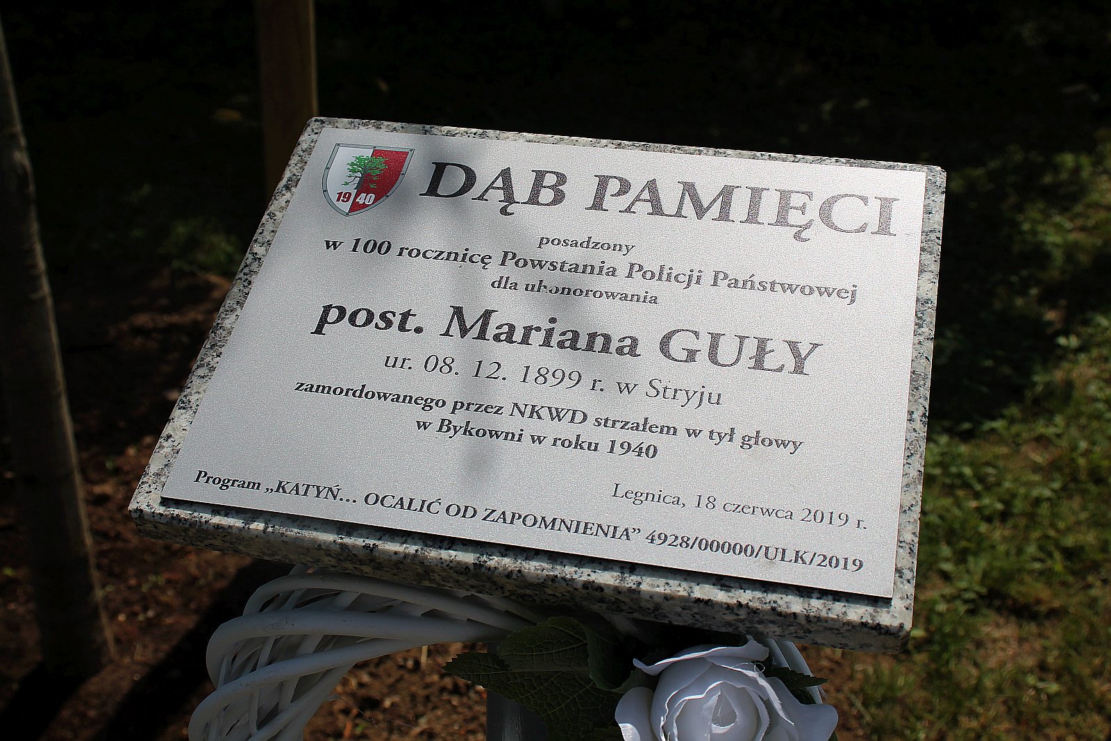 Dęby Pamięci poległych policjantów będą rosły w Parku Bielańskim