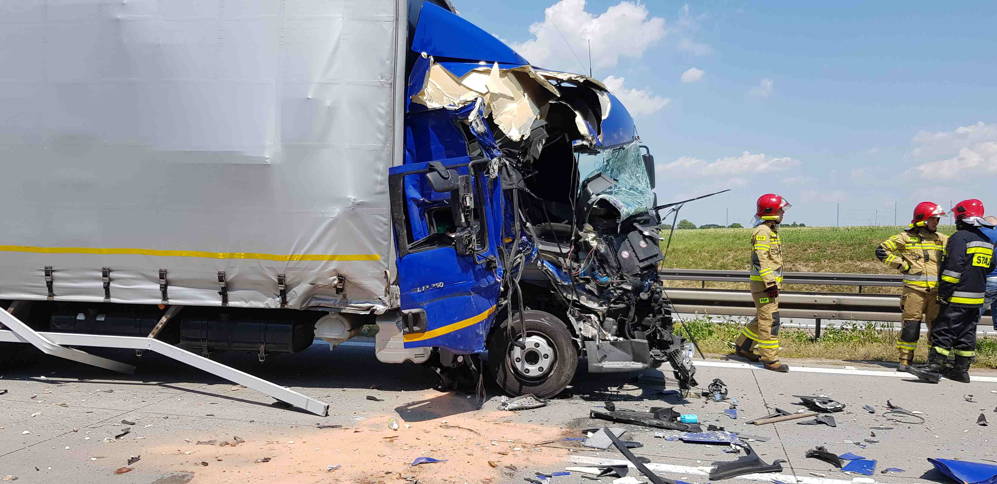 Kolizja na autostradzie A4. Trasa całkowicie zablokowana	