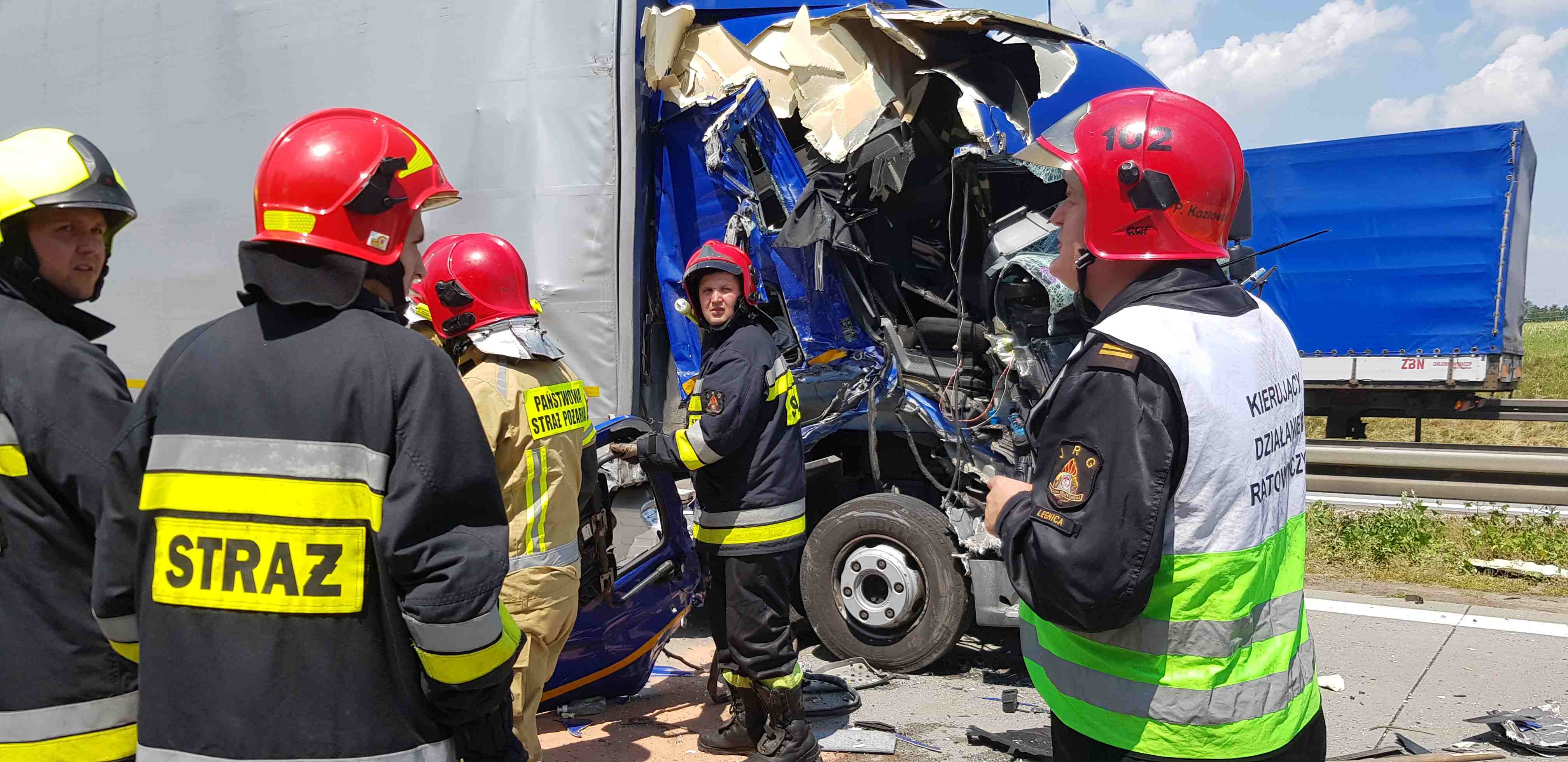 Kolizja na autostradzie A4. Trasa całkowicie zablokowana	