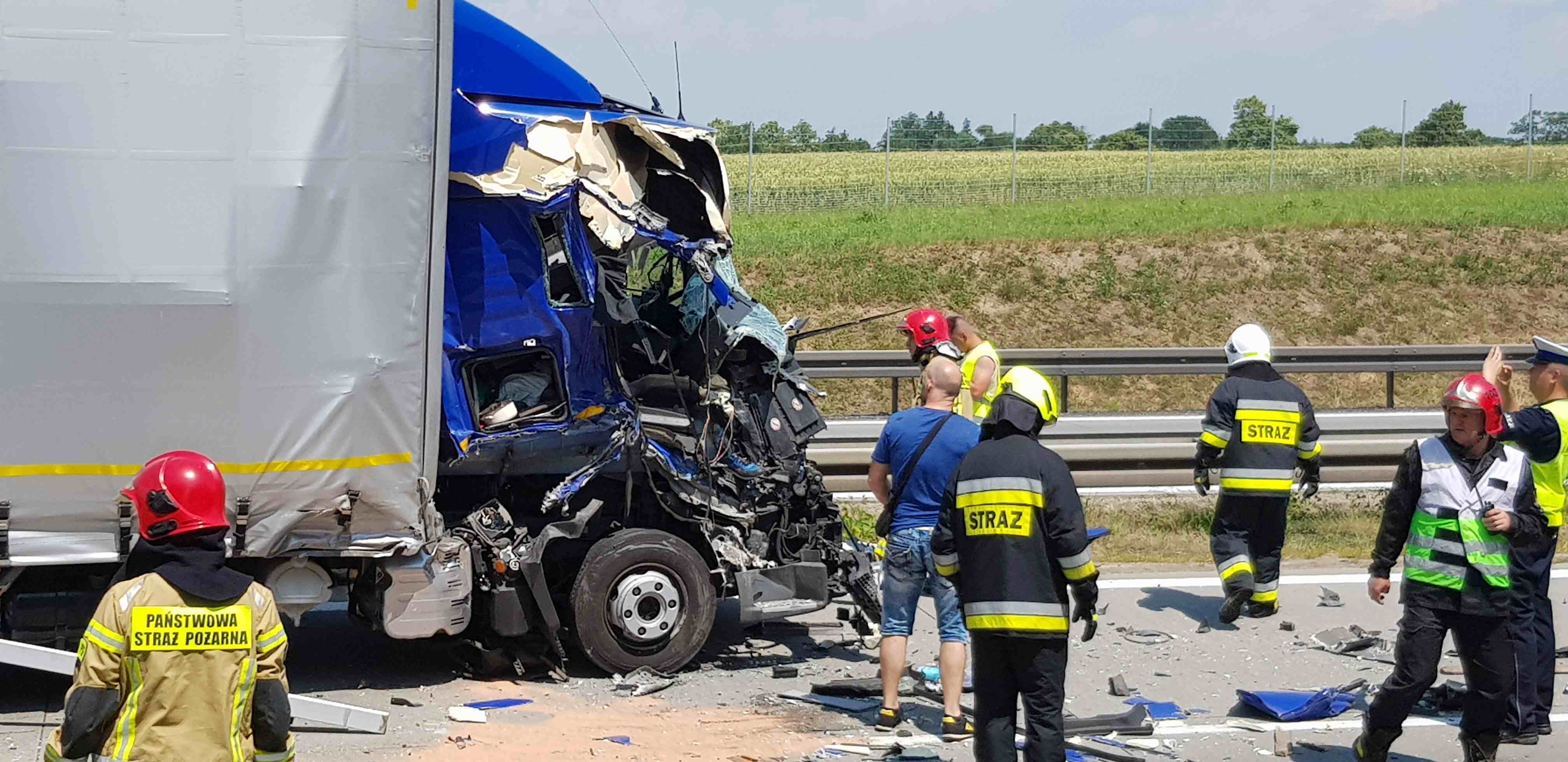 Kolizja na autostradzie A4. Trasa całkowicie zablokowana	