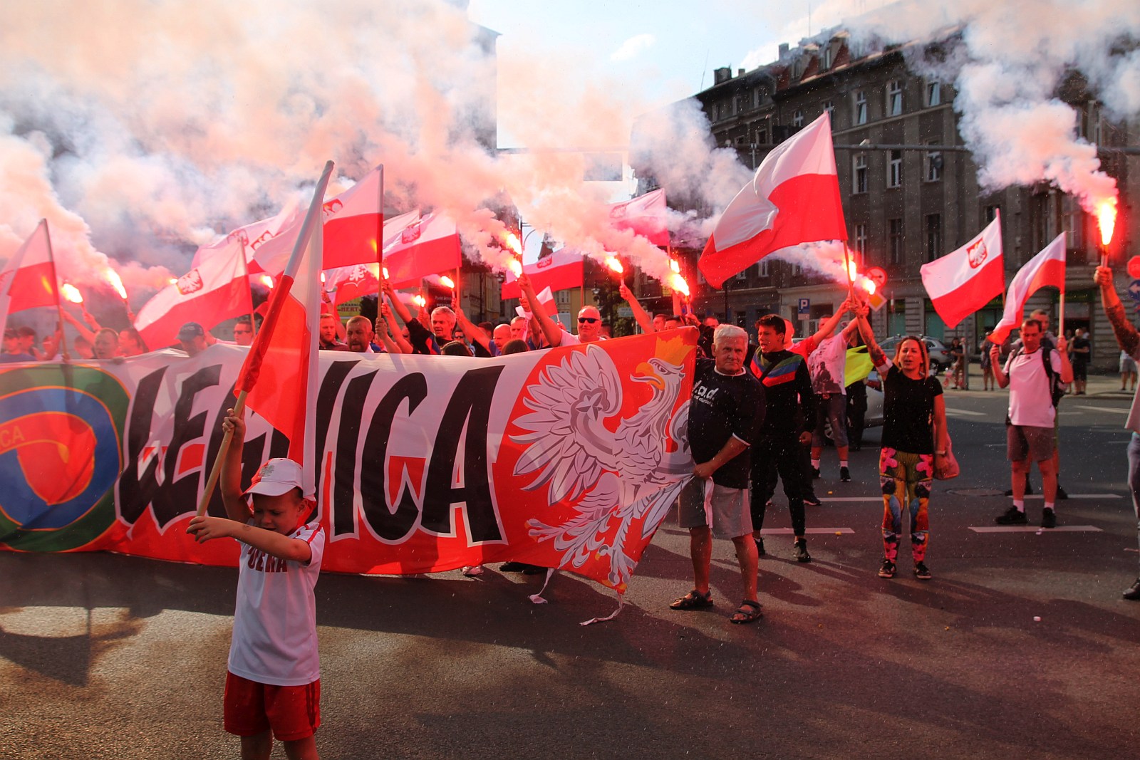 Zablokowali ruch na placu Wilsona aby oddać hołd powstańcom