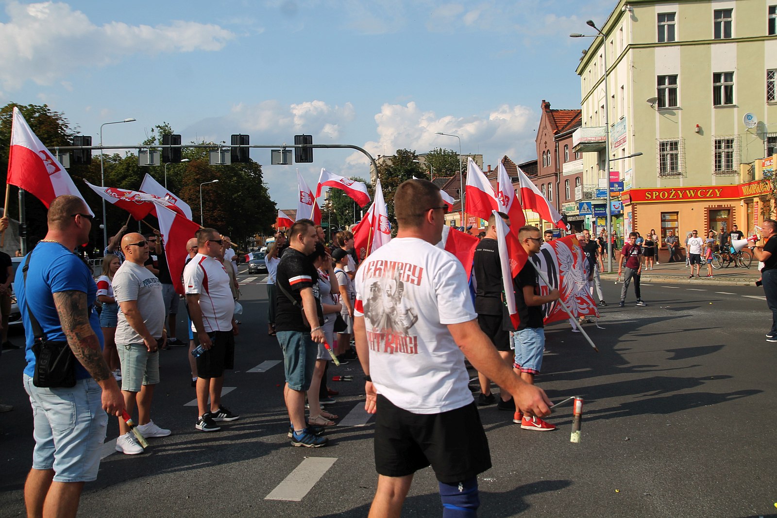 Zablokowali ruch na placu Wilsona aby oddać hołd powstańcom