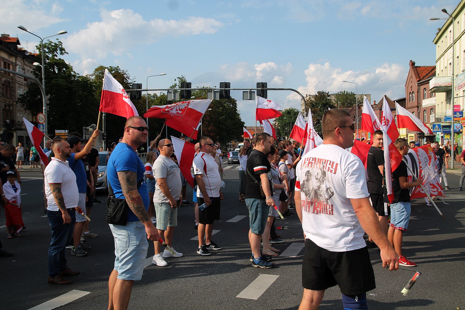Zablokowali ruch na placu Wilsona aby oddać hołd powstańcom
