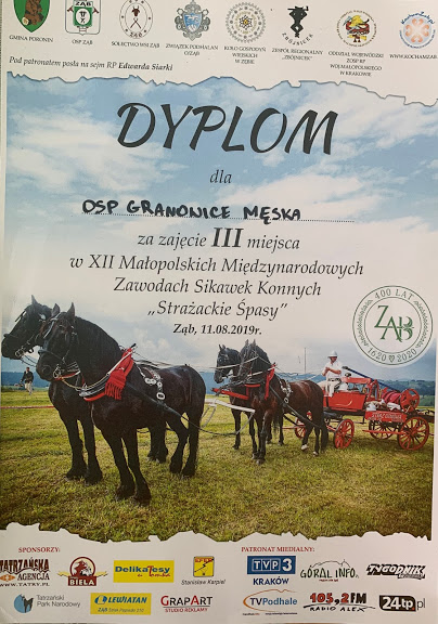 Międzynarodowe i małopolskie zawody sikawek konnych w Zębie