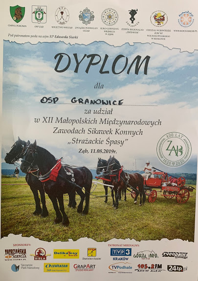 Międzynarodowe i małopolskie zawody sikawek konnych w Zębie