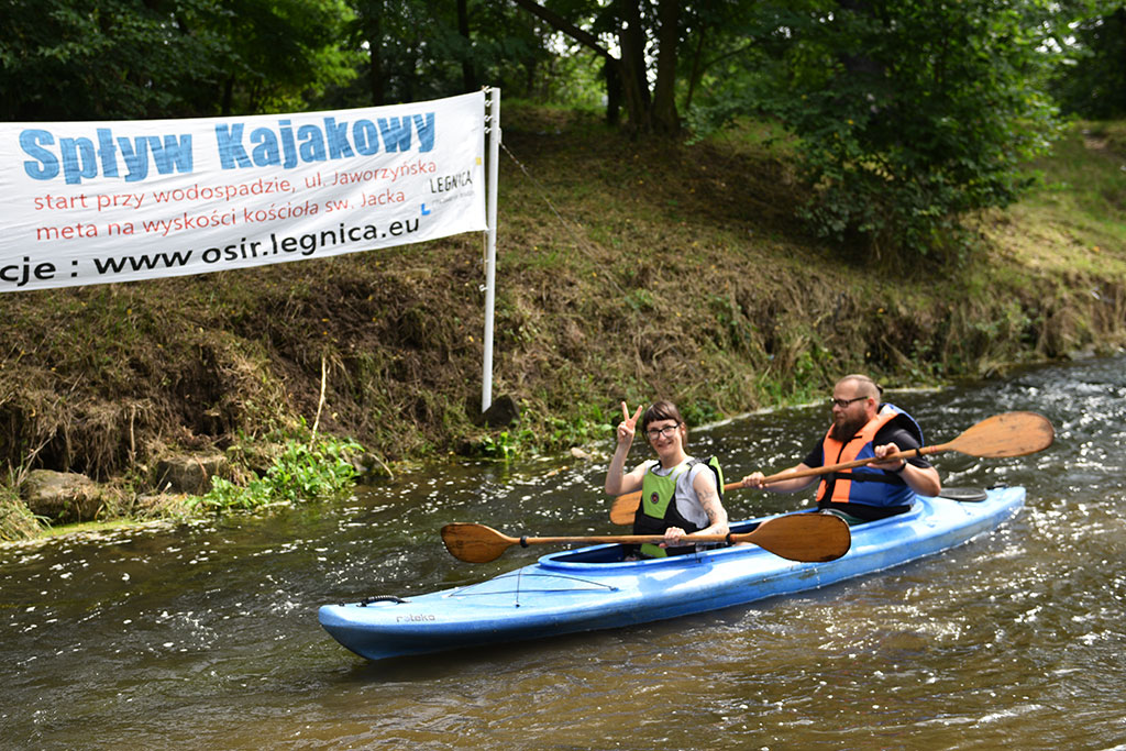 Dobra zabawa na I Legnickim Spływie Kajakowym po Kaczawie