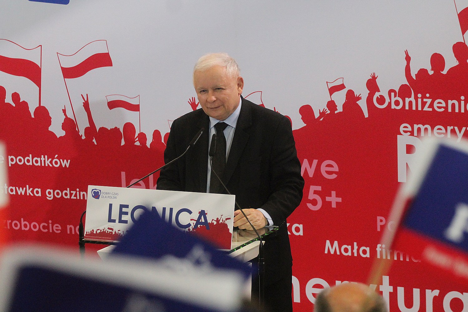Jarosław Kaczyński w Legnicy na konwencji PIS