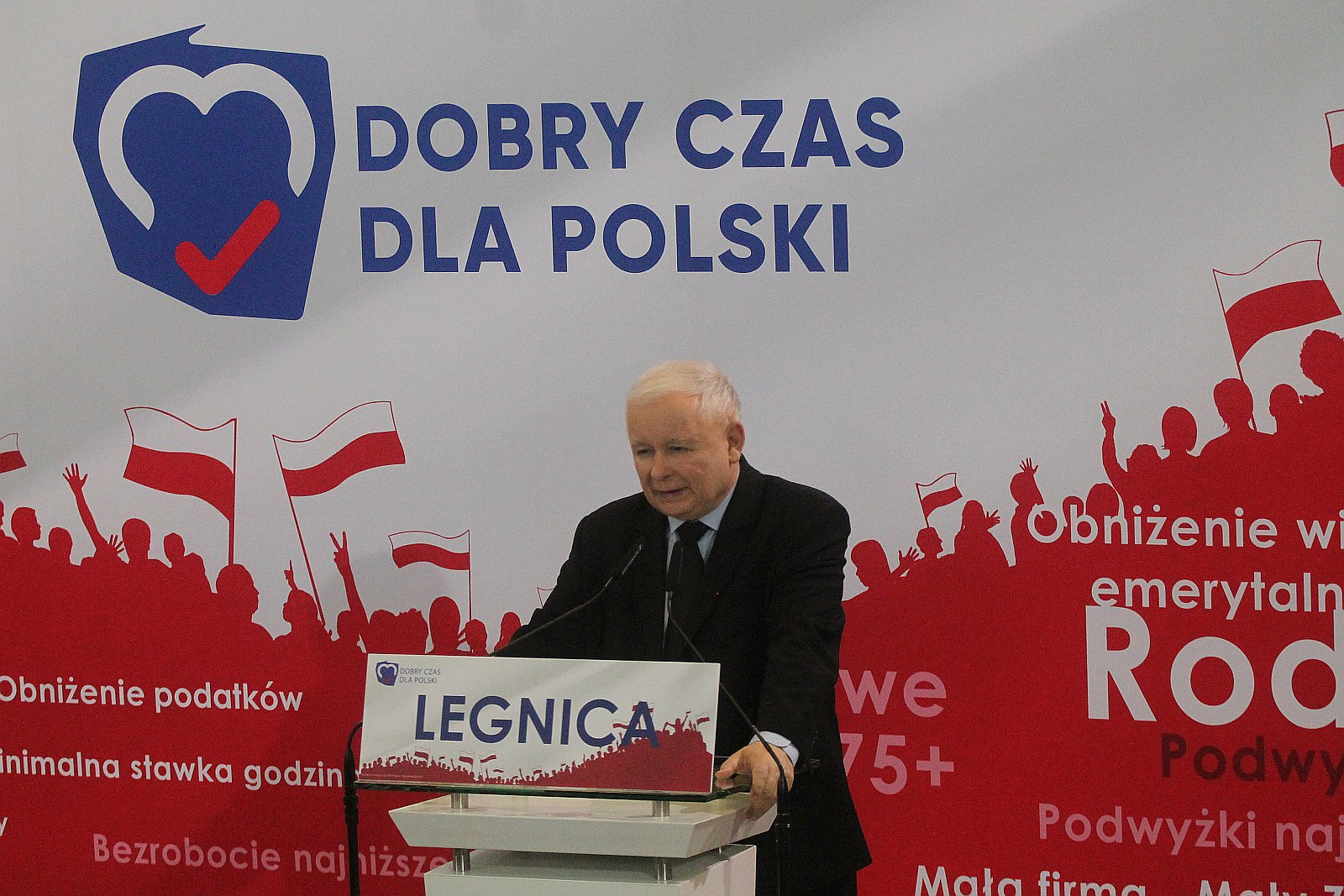 Jarosław Kaczyński w Legnicy na konwencji PIS