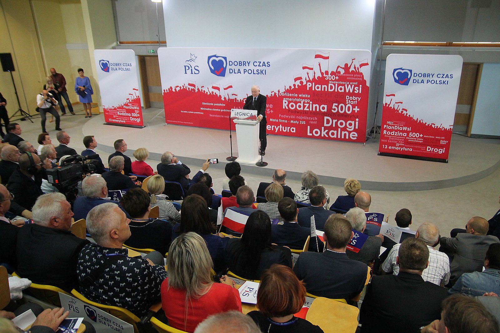 Jarosław Kaczyński w Legnicy na konwencji PIS