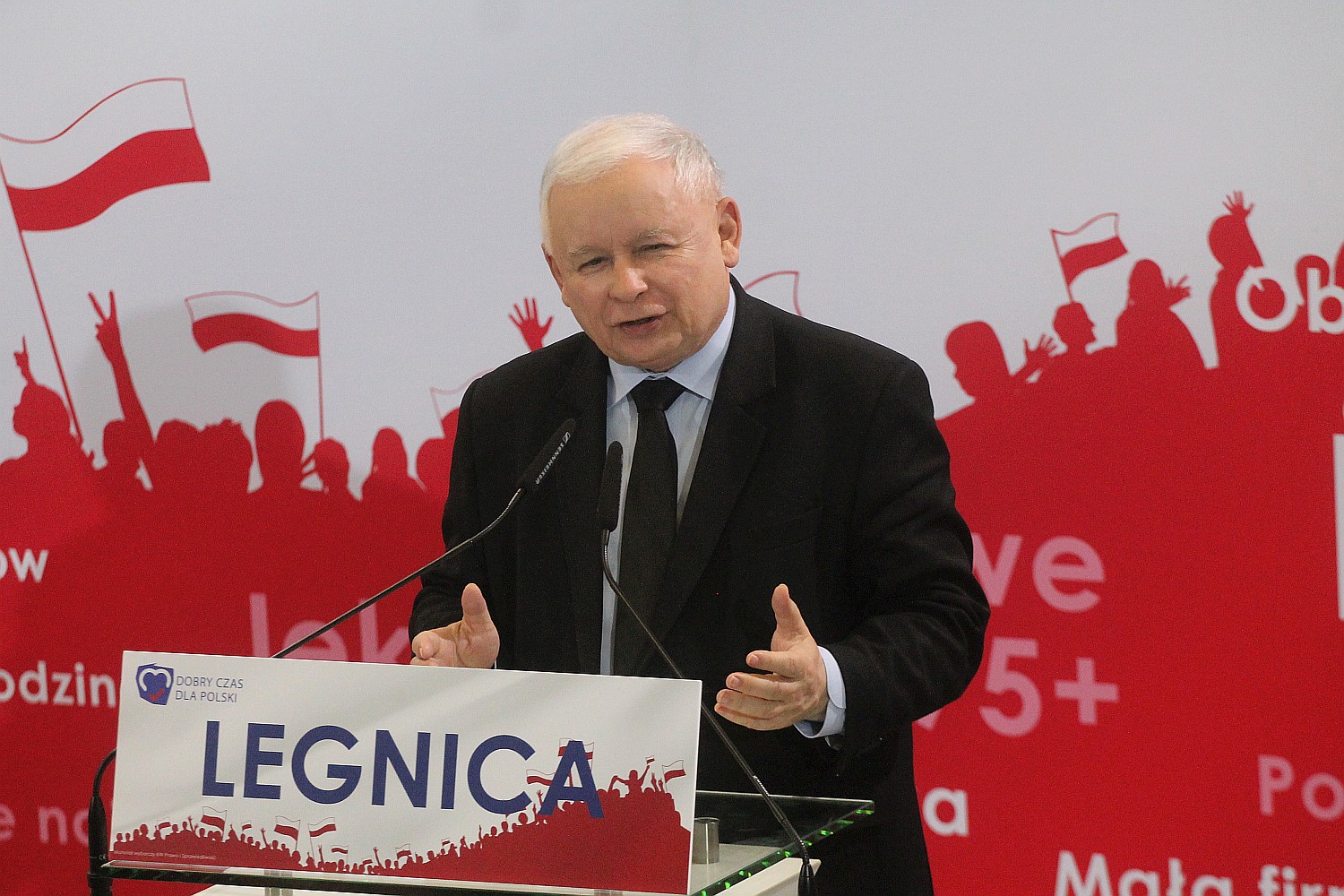 Jarosław Kaczyński w Legnicy na konwencji PIS