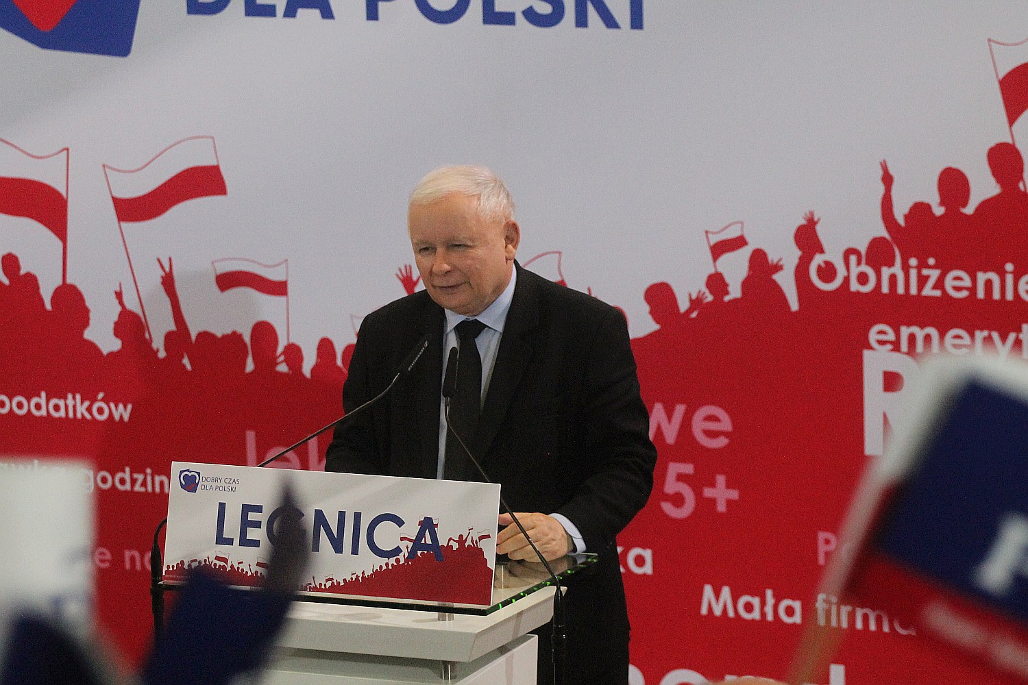 Jarosław Kaczyński w Legnicy na konwencji PIS