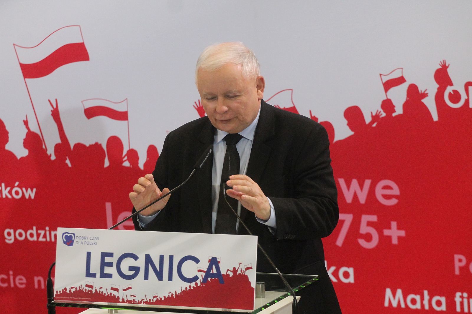 Jarosław Kaczyński w Legnicy na konwencji PIS
