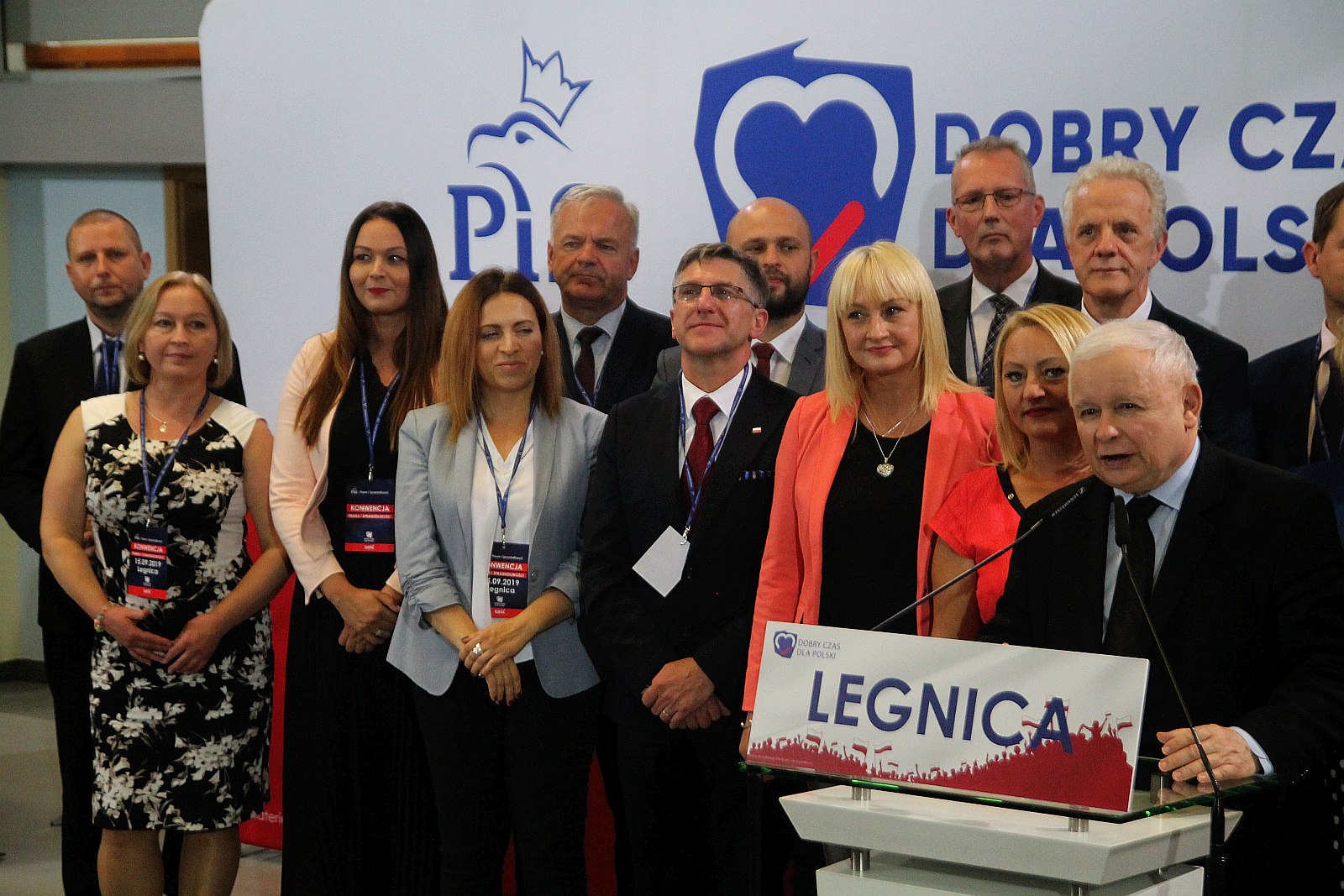 Jarosław Kaczyński w Legnicy na konwencji PIS
