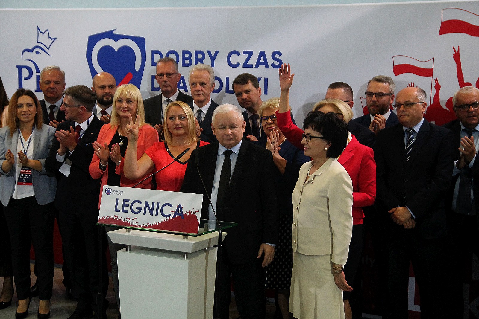 Jarosław Kaczyński w Legnicy na konwencji PIS