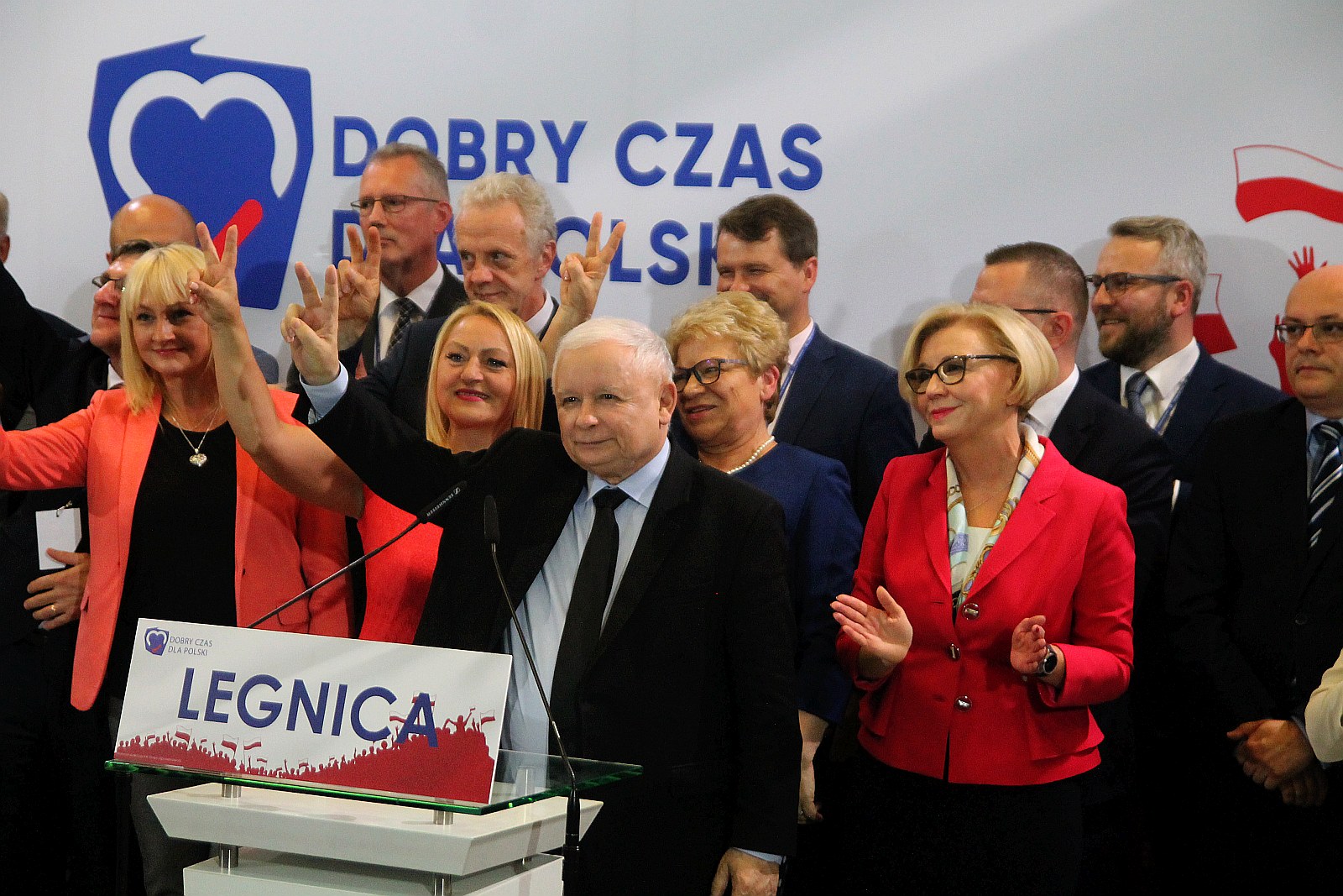 Jarosław Kaczyński w Legnicy na konwencji PIS