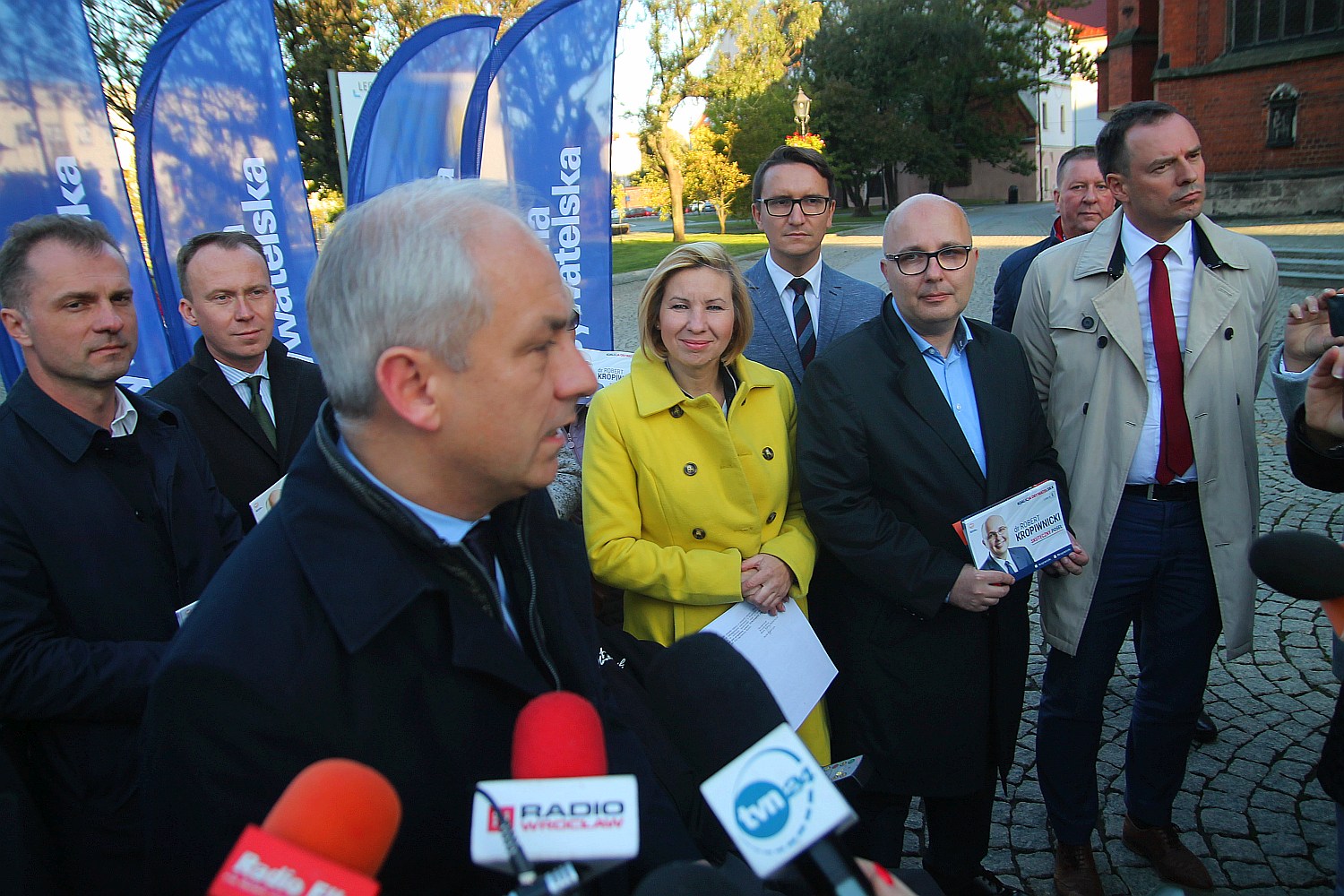 Grzegorz Schetyna i Grzegorz Napieralski w Legnicy