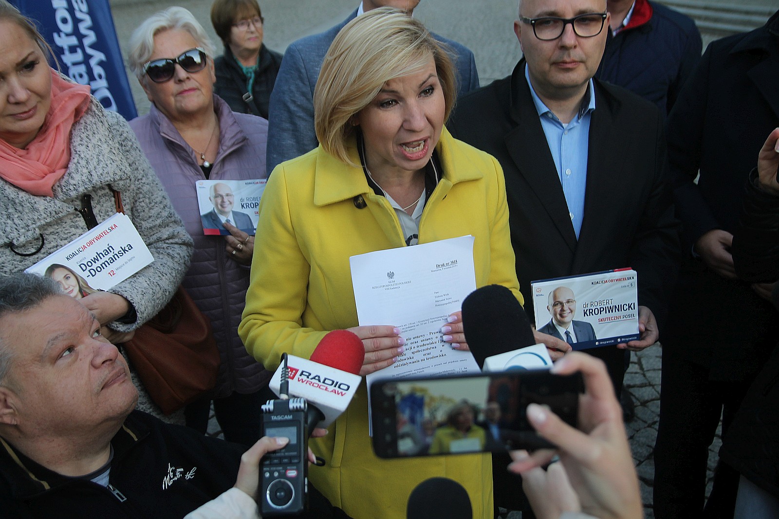 Grzegorz Schetyna i Grzegorz Napieralski w Legnicy