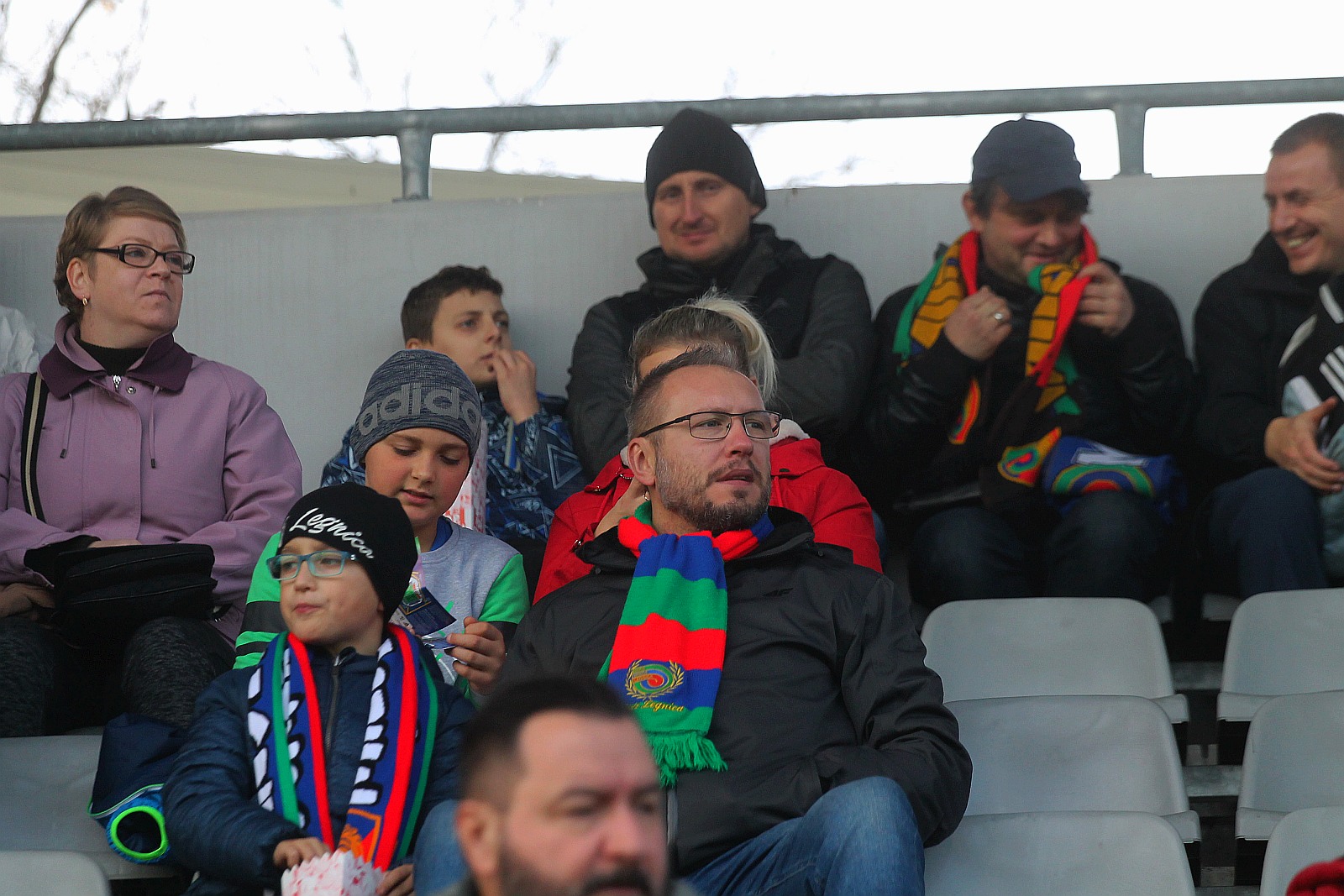 Kibice podczas meczu Miedzi Legnica z Radomiakiem Radom
