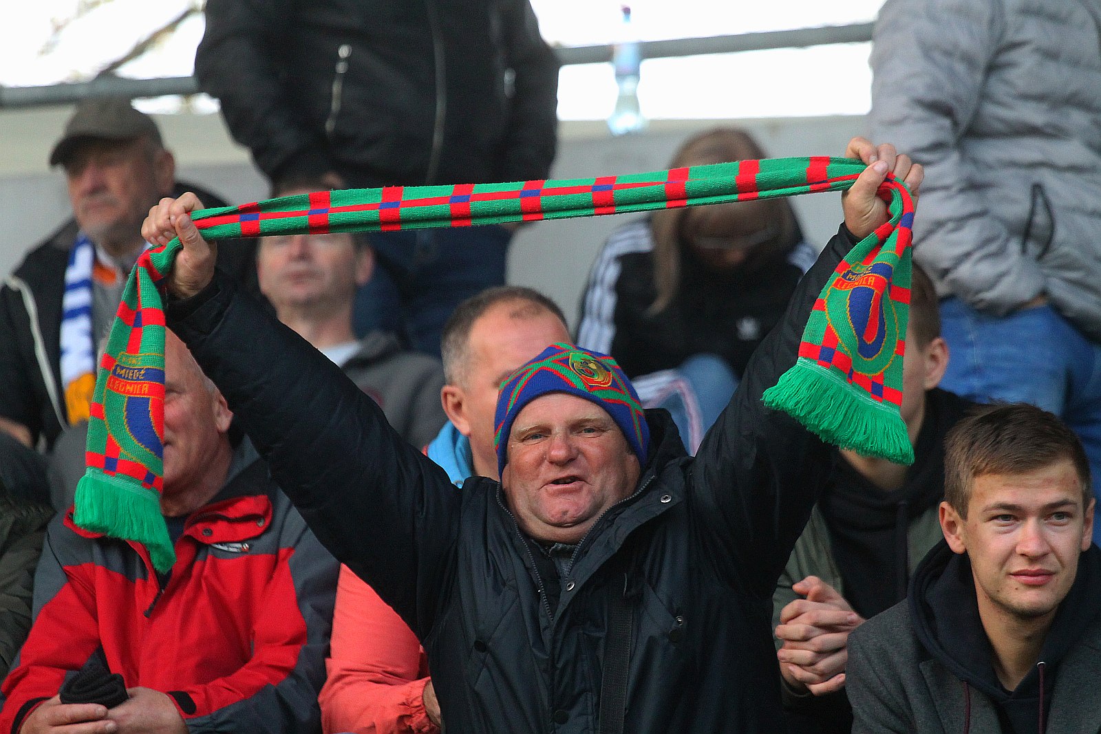 Kibice podczas meczu Miedzi Legnica z Radomiakiem Radom