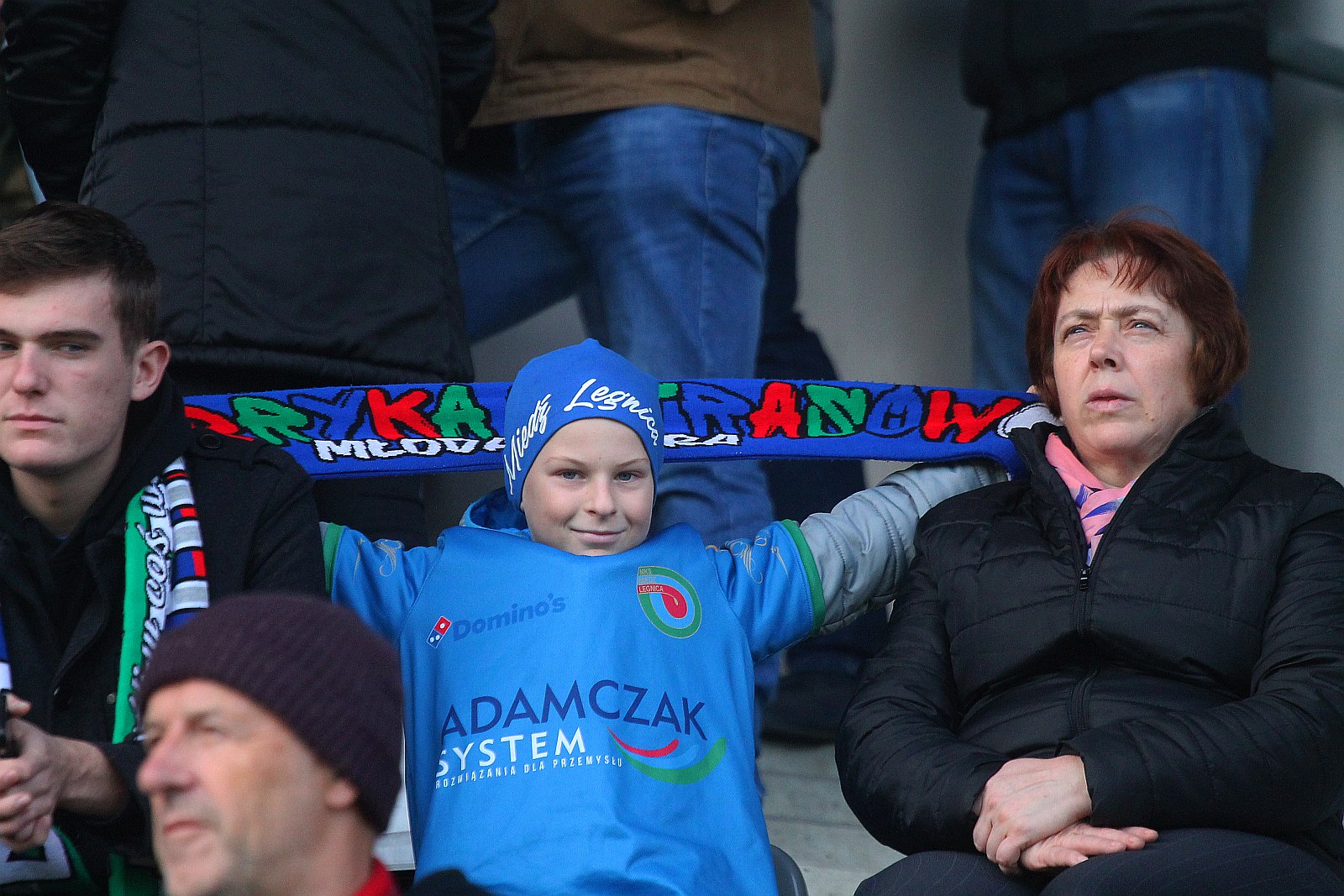 Kibice podczas meczu Miedzi Legnica z Radomiakiem Radom