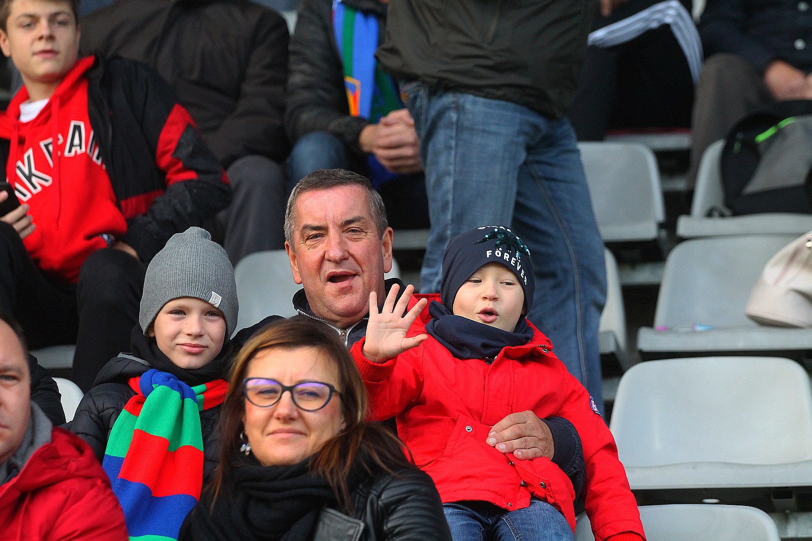 Kibice podczas meczu Miedzi Legnica z Radomiakiem Radom