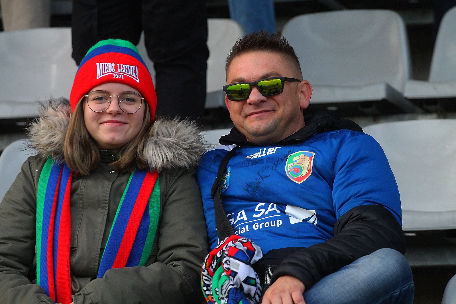 Kibice podczas meczu Miedzi Legnica z Radomiakiem Radom
