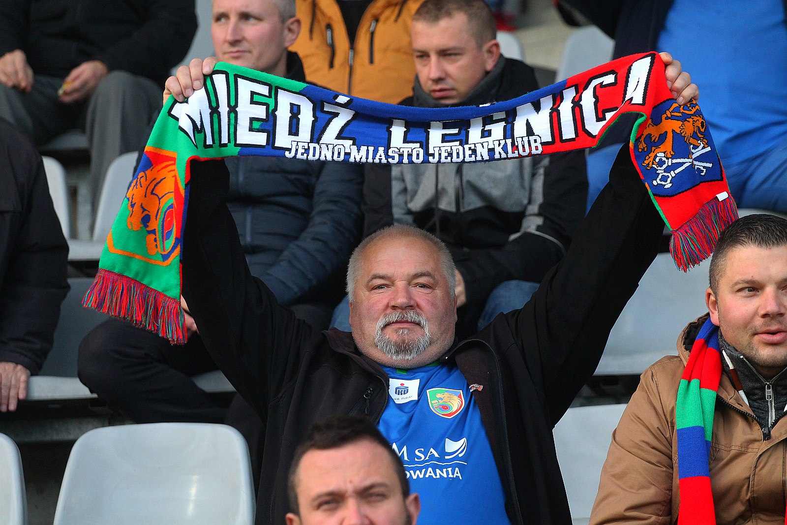 Kibice podczas meczu Miedzi Legnica z Radomiakiem Radom