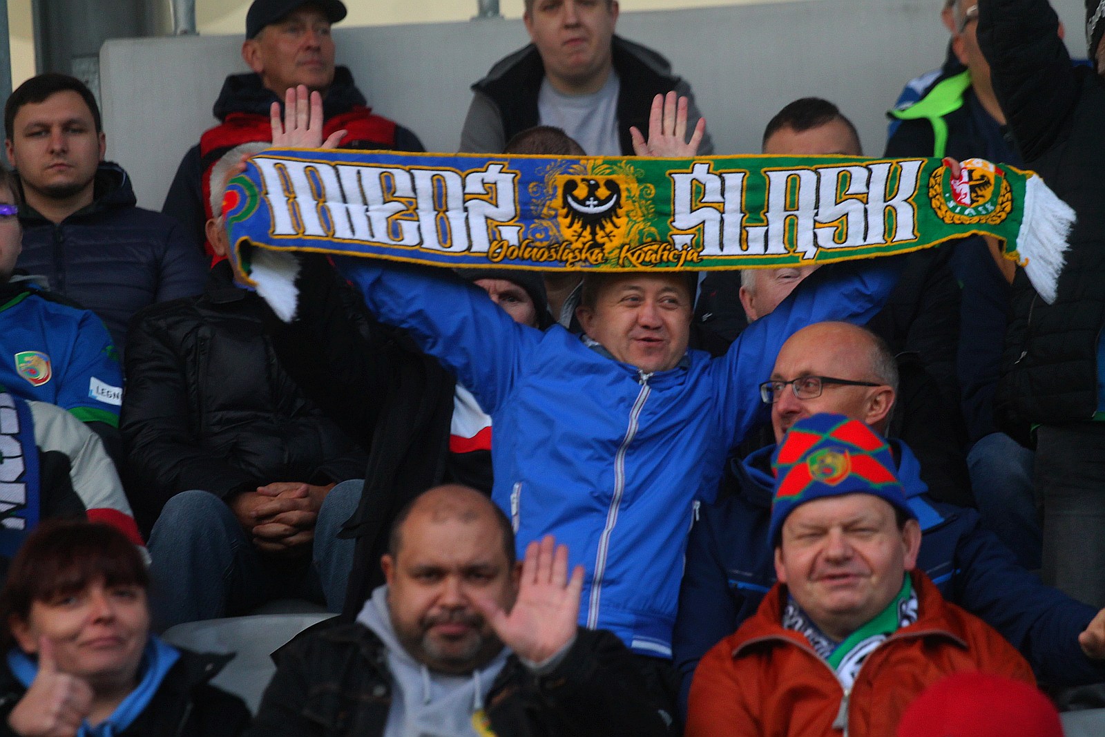 Kibice podczas meczu Miedzi Legnica z Radomiakiem Radom