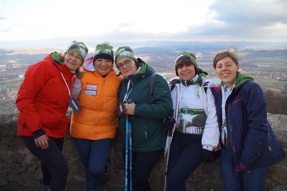 ABC Nordic Walking na szczycie góry Chojnik w Karkonoszach