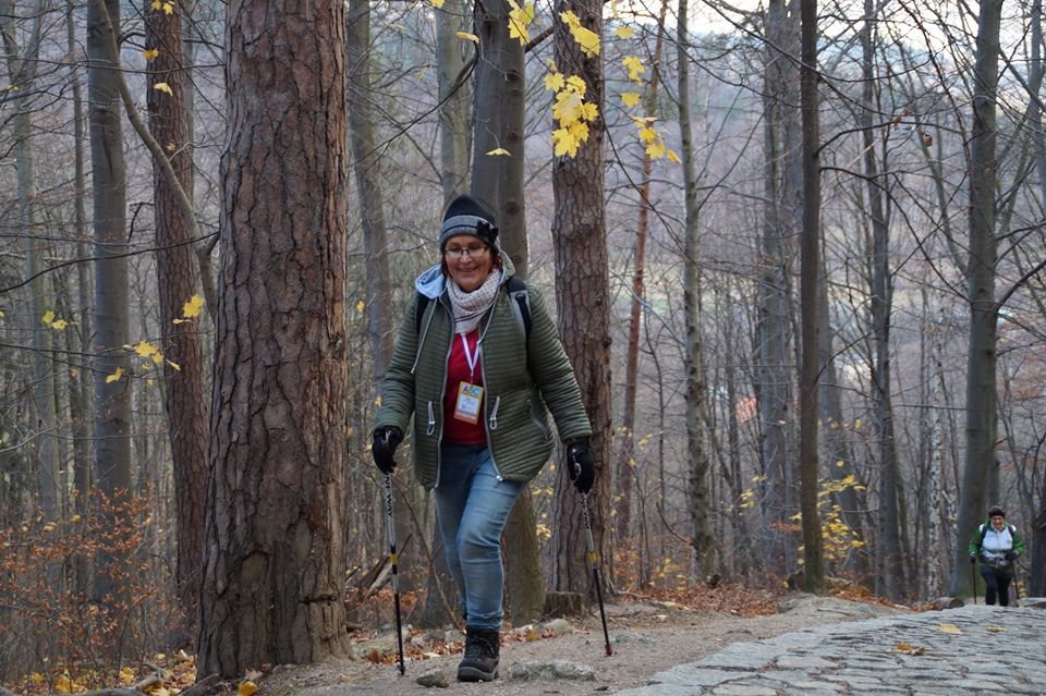 ABC Nordic Walking na szczycie góry Chojnik w Karkonoszach