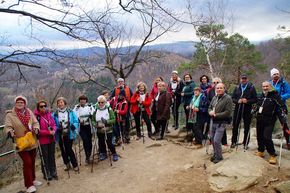 ABC Nordic Walking na szczycie góry Chojnik w Karkonoszach