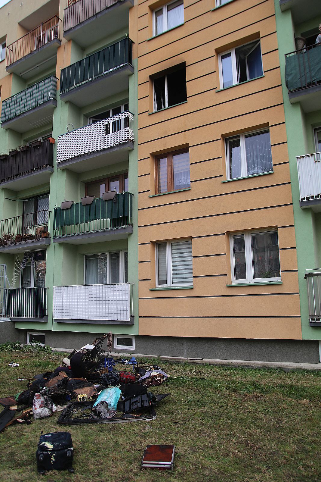 Spłonął pokój w mieszkaniu przy ulicy Śląskiej