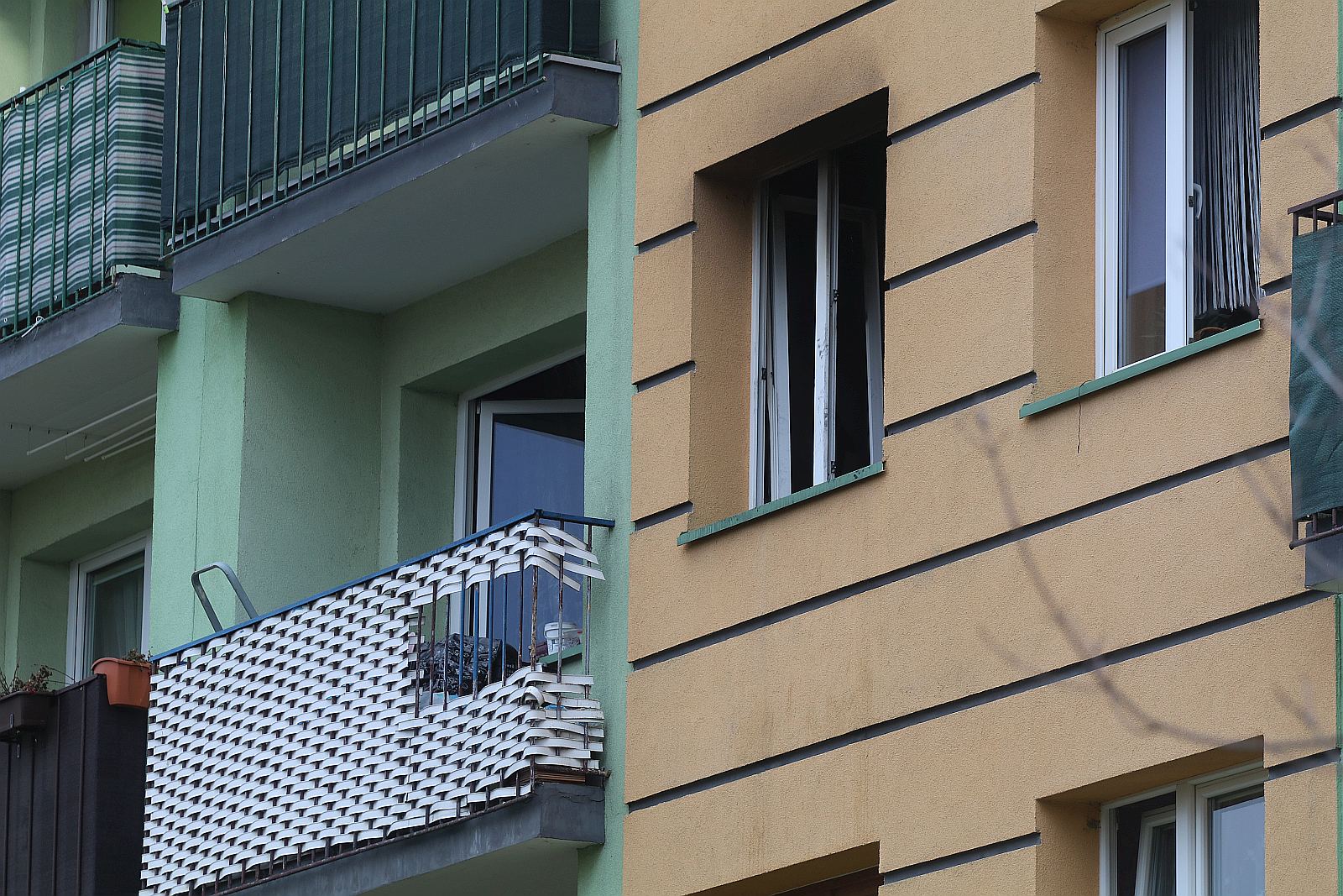 Spłonął pokój w mieszkaniu przy ulicy Śląskiej