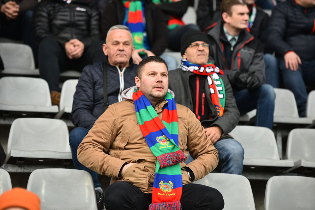 Tak dopingowali kibice Miedzi podczas meczu z Sosnowcem