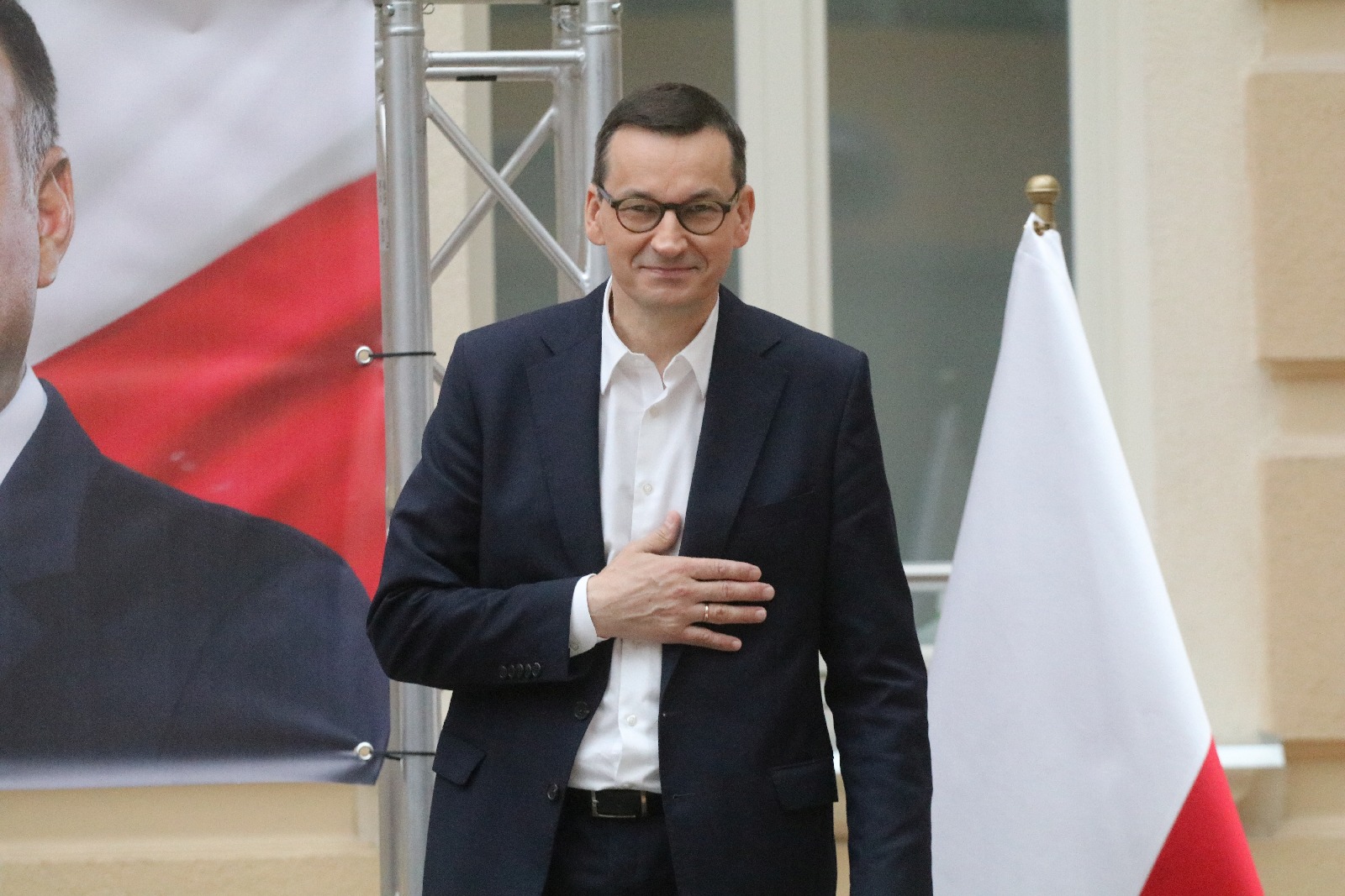 Premier Mateusz Morawiecki z krótką wizytą w Legnicy